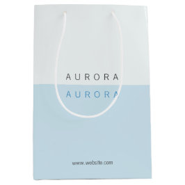 Minimalistisch Blue Two-Tone-Visitenkarte Mittlere Geschenktüte