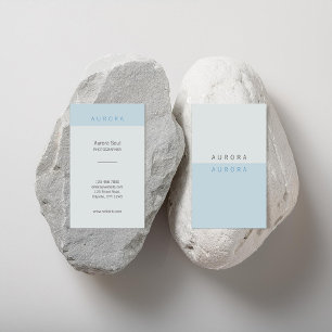 Minimalistisch Blue Two-Tone-Visitenkarte Visitenkarte