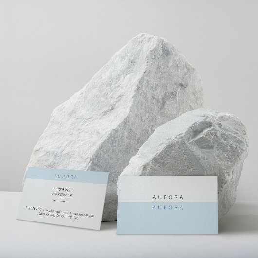 Minimalistisch Blue Two-Tone-Visitenkarte Visitenkarte