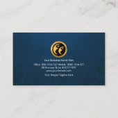 Minimalistisch Blue Water Grunge Stilvoll Moderne Visitenkarte (Rückseite)