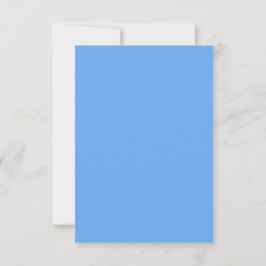 Minimalistisch Blue Wedding RSVP (Rückseite)