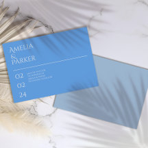 Minimalistisch Blue Wedding speichert die Datumska