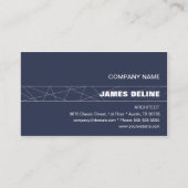 Minimalistisch Blue White Architect Visitenkarte (Vorderseite)