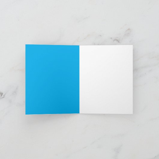 Minimalistisch Blue & White Beruflich Modern Name (Innenseite)