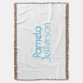 Minimalistisch Blue & White Beruflich Modern Name Decke (Vorderseite Vertikal)