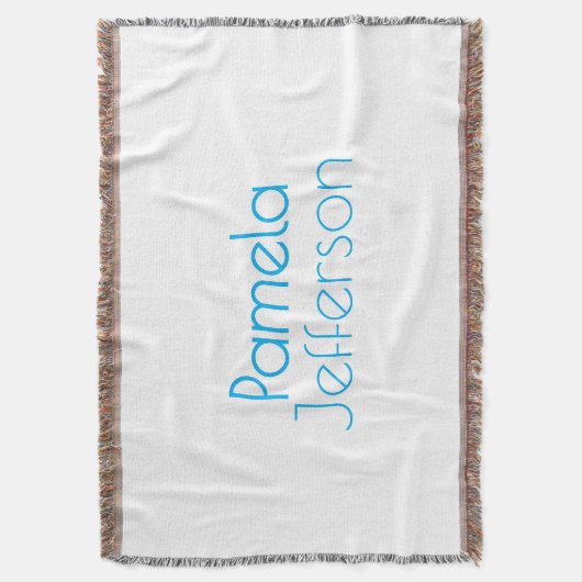 Minimalistisch Blue & White Beruflich Modern Name Decke (Vorderseite Vertikal)