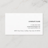 Minimalistisch Blue White Consultant Visitenkarte (Rückseite)