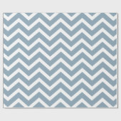 Minimalistisch Blue Zickzack Wrapping Paper Geschenkpapier (Flach)