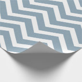 Minimalistisch Blue Zickzack Wrapping Paper Geschenkpapier (Ecke)