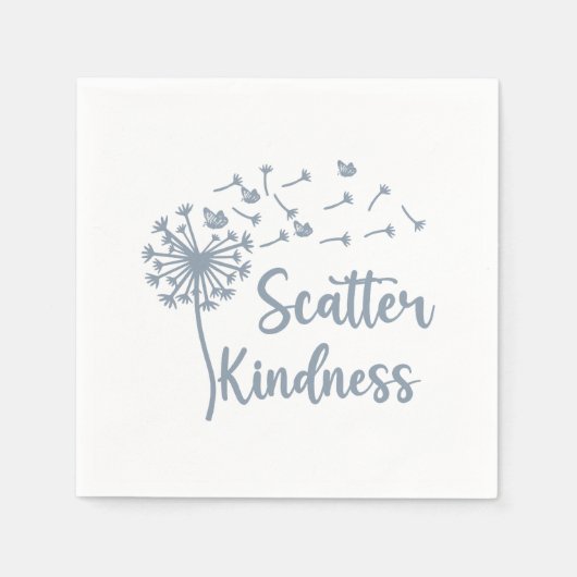 Minimalistisch blühende Lüster Scatter Kindness Serviette (Vorderseite)