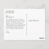 Minimalistisch Blush Abschluss Vielen Dank für Ihr Postkarte (Rückseite)