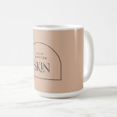 Minimalistisch Blush Arch Beauty Business Kaffeetasse (VorderseiteRechts)