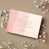 Minimalistisch Blush & Bloom Bold Script Foto Wedd Dankeskarte