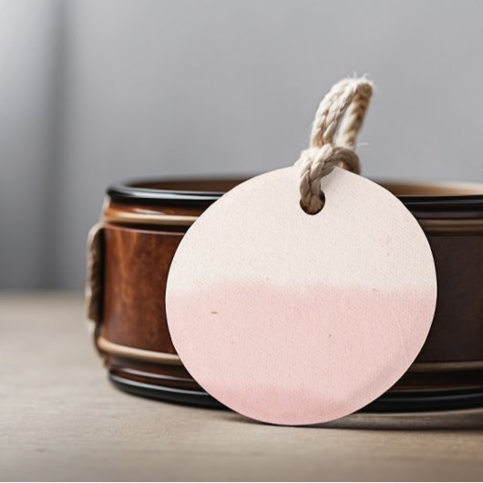 Minimalistisch Blush & Bloom Bold Script Hochzeit Geschenkanhänger