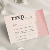 Minimalistisch Blush & Bloom Bold Script Hochzeit RSVP Karte