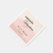 Minimalistisch Blush & Bloom Bold Script Liebe & D Serviette (Ecke)