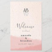 Minimalistisch Blush Bloom Bold Script Wedding Pro (Vorderseite)