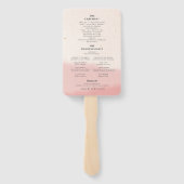 Minimalistisch Blush Bloom Bold Script Wedding Pro Fächer (Rückseite)