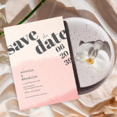 Minimalistisch Blush & Bloom Fett SkriptWedding-Fo Save The Date