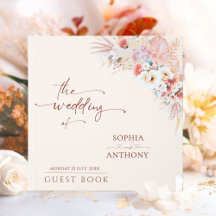 Minimalistisch Blush Boho Floral Wedding Guest Boo