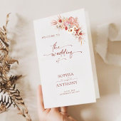 Minimalistisch Blush Boho Wedding Program Card