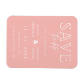 Minimalistisch Blush Handschrift Save the Date Magnet (Horizontal)