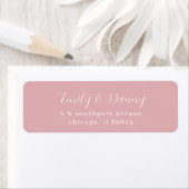 Minimalistisch Blush Pink Elegante Hochzeitadresse (Insitu)