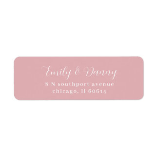 Minimalistisch Blush Pink Elegante Hochzeitadresse