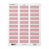 Minimalistisch Blush Pink Elegante Hochzeitadresse (Vorne)