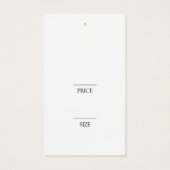 Minimalistisch Blush Pink Fashion Hanging Price-Ta (Rückseite)