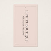 Minimalistisch Blush Pink Fashion Hanging Price-Ta (Vorderseite)