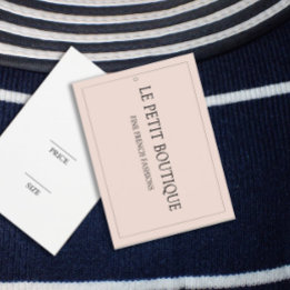 Minimalistisch Blush Pink Fashion Hanging Price-Ta