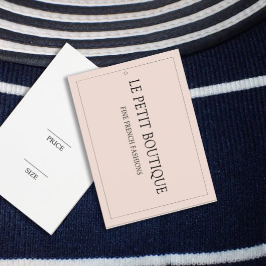 Minimalistisch Blush Pink Fashion Hanging Price-Ta