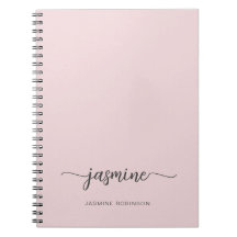 Minimalistisch Blush Pink Girl Monogram Name Scrip