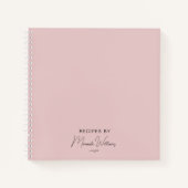 Minimalistisch Blush Pink Handgeschriebener Name R Notizblock (Vorderseite)