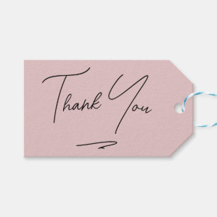 Minimalistisch Blush Pink Handgeschriebenes Skript Geschenkanhänger