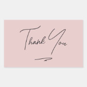 Minimalistisch Blush Pink Handgeschriebenes Skript Rechteckiger Aufkleber (Vorderseite)