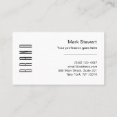 Minimalistisch Blush Pink Moderner EMPIRE Schrifta Visitenkarte (Rückseite)