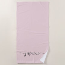 Minimalistisch Blush Pink Monogram Name Riesiges S