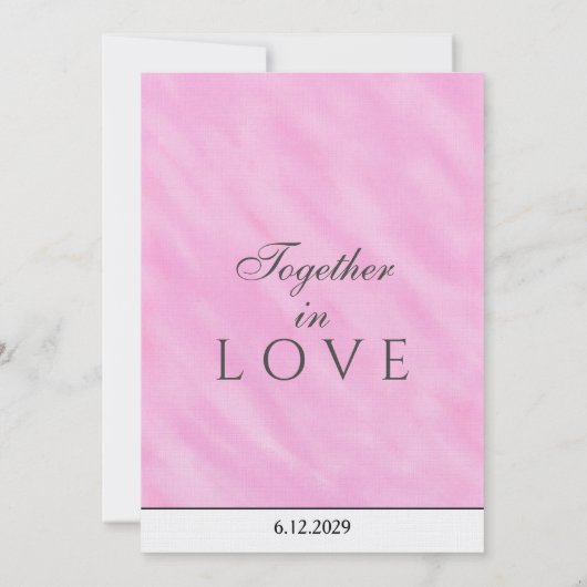 Minimalistisch Blush Pink Wasserfarbe Grau Monogra Einladung (Rückseite)