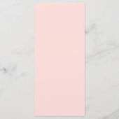 Minimalistisch Blush PInk Wedding Menükarte (Rückseite)