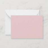 Minimalistisch Blush Rosa und Weiß Herz Personalis Mitteilungskarte (Rückseite)