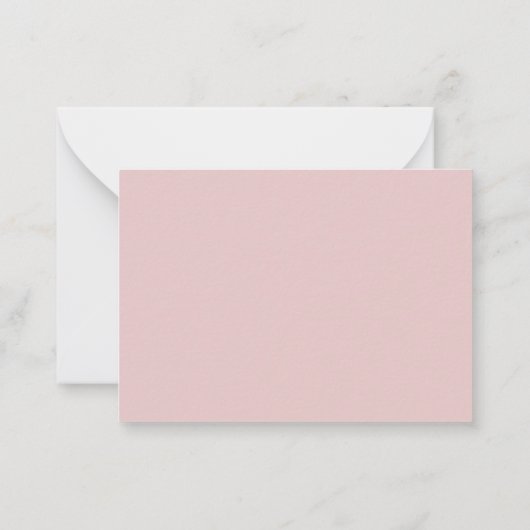 Minimalistisch Blush Rosa und Weiß Herz Personalis Mitteilungskarte (Rückseite)