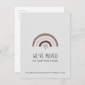 Minimalistisch Blush Taupe Regenbogen Neue Zuhause Ankündigungspostkarte (Vorne/Hinten)