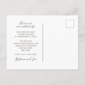 Minimalistisch Blush Taupe Regenbogen Neue Zuhause Ankündigungspostkarte (Rückseite)