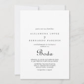 Minimalistisch Boda Wedding Einladung (Vorderseite)