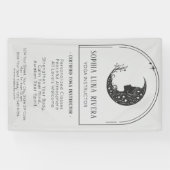 Minimalistisch Boho Arch Celestial Crescent Moon Banner (Horizontal)