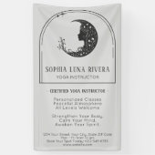 Minimalistisch Boho Arch Celestial Crescent Moon Banner (Vertikal)