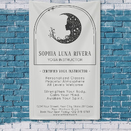 Minimalistisch Boho Arch Celestial Crescent Moon Banner