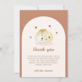 Minimalistisch Boho Arch Chinese Dumpling Baby Dus Dankeskarte (Vorderseite)